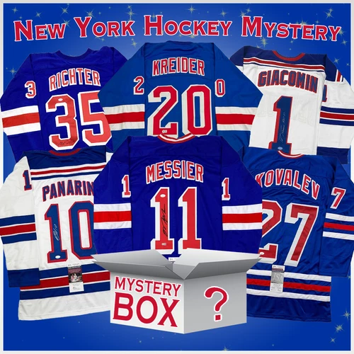 Autographed/Signed New York Hockey Jersey Mystery Box PSA JSA or Beckett COA