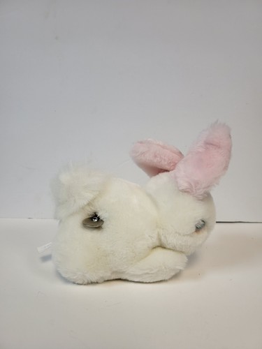 Vintage Eden Wind Up Plush White Bunny With Pink Ears Works - Picture 6 of 14
