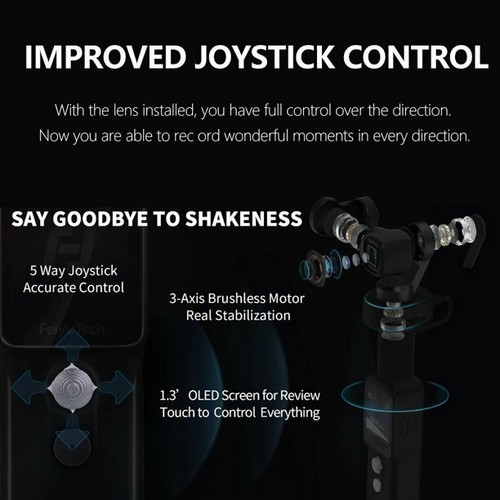 Feiyu Pocket 2S tragbare leichte 3-Achsen Gimbal stabilisierte 4K Video Action Kamera - Bild 6 von 15