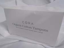 Cora Comfort Fit Organic Cotton Vegan Plant based Tampons 24 Super & 24 Regular