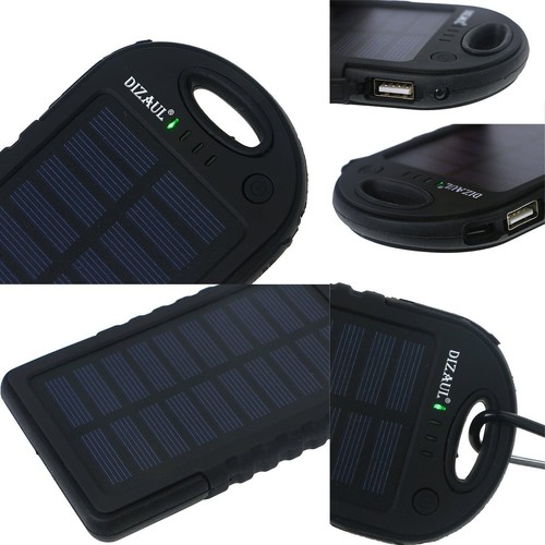 Solar Charger,Dizaul 5000Mah Portable Solar Power Bank Waterproof/Shockproof/Dus - Picture 5 of 12