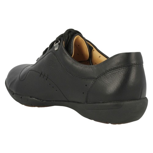 Casual Lace Up Unstructured Leather Shoes Un Black Clarks Halsie qBTp7Xpw