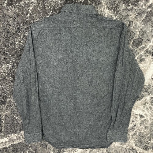 Taylor Stitch Shirt Mens 44 XL Utility Salt Pepper Twill Gray Button Long Sleeve - Picture 3 of 5