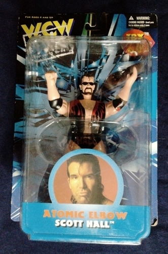 WCW SCOTT HALL 1998 ATOMIC ELBOW nWo Wrestling Action Figure OSFT Rare WWE TNA - Picture 4 of 24