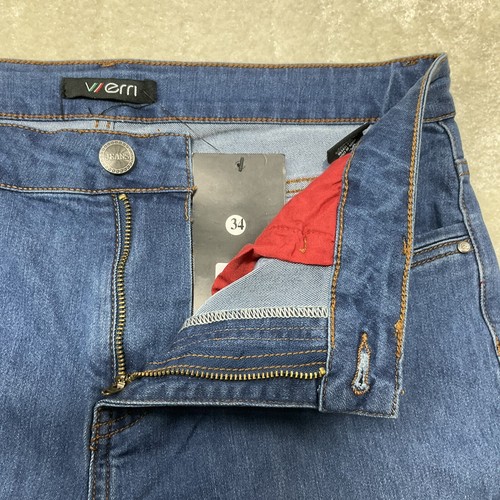 Vierri Mens Size 34x32 Denim Blue Skinny Jeans  - Picture 8 of 9