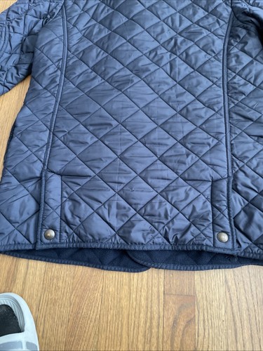 POLO Ralph Lauren Quilted Jacket Suede Patch Sportsman Hunting Blue Mens SMALL - Picture 14 of 14