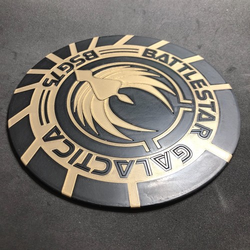 Battlestar Galactica BSG-75 Wall Plaque - 3D Printed - Picture 4 of 7