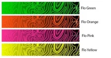 White Water Archery Topo Map V2 Fluorescent Arrow Wraps 15pc Pack Choose Size