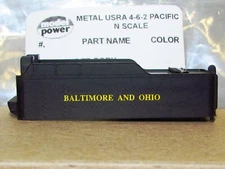 #14 TENDER BODY B&O FOR MODEL POWER N SCALE METAL USRA 4-6-2 PACIFIC.ORIGINAL