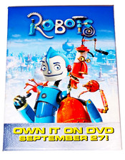 2015 Robots Movie Promo Button/Pin DVD September 27th