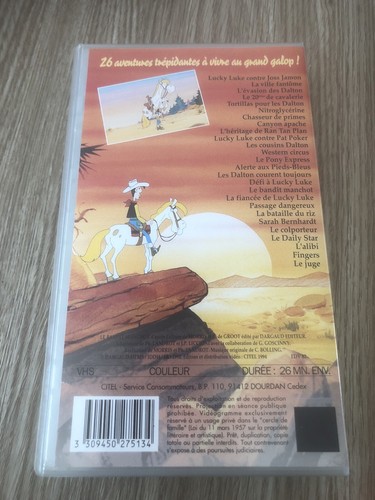VHS VIDEOKASSETTE LUCKY LUKE LE BANDIT FRANZÖSISCHER PINGUIN SELTEN - Bild 3 von 3
