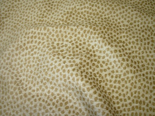 4 5/8 YDS KRAVET VELVET ANIMAL SPOTS UPHOLSTERY FABRIC FOR LESS