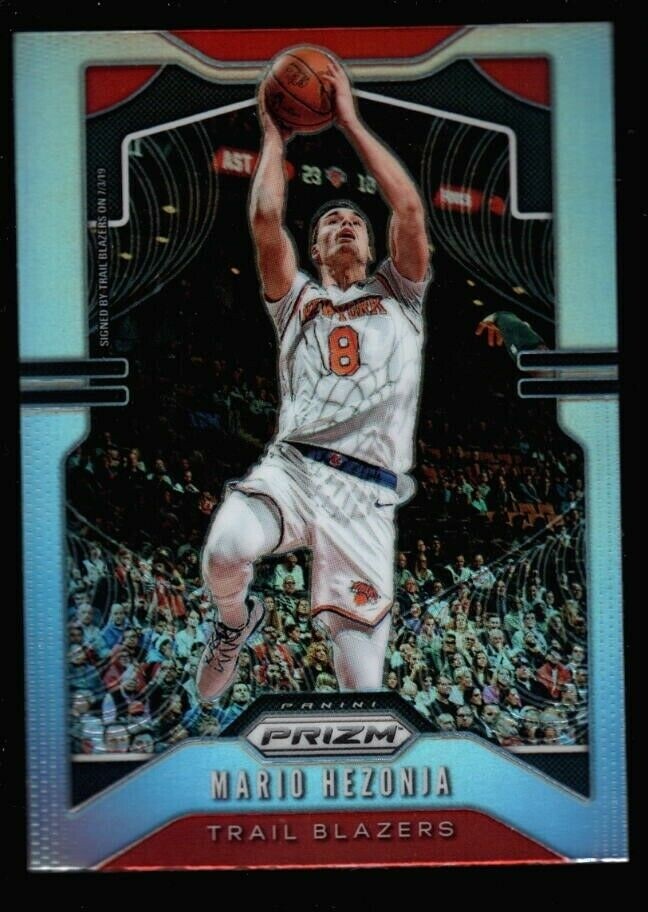 MARIO HEZONJA TRAIL BLAZERS SILVER PRIZMS REFRACTOR SP 2019-20 PANINI PRIZM #219