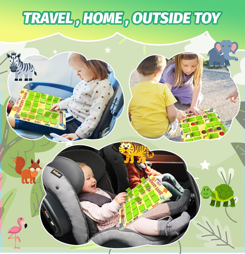 Matching Memory Game, Wooden Educational Board Game Travel Toy for Kids Age 3 4 - Picture 6 of 12