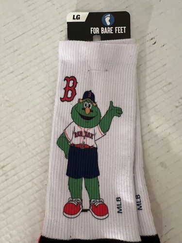 Kids Boston Red Sox Mascot Snoop-Beveled Stripe Baseball Socks Size Large New