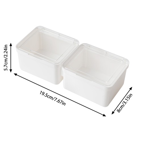 Small Storage Boxes With Lids Snack Box Transparent Lid Stationery Container - Picture 2 of 14