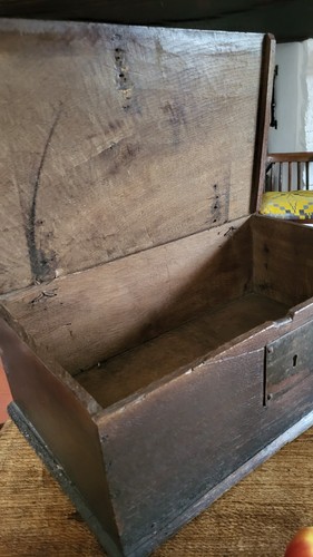 A Nice Honest 18th Century Early Bible Or Document Box - Picture 11 of 21