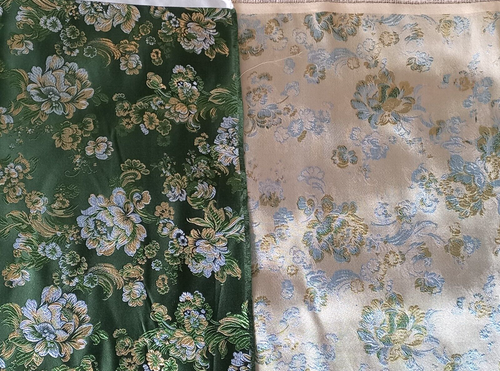 Stoffreste chinesischer Brokat mit Blumen Neu - Bild 6 von 6