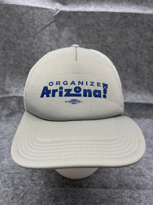 Organize Arizona! Big X Hat Cap Snap Back Adult One Size Gray Polyester Trucker