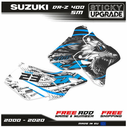 Suzuki DRZ 400 SM 2000 - 2020 Graphics Stickers Decals Kit 7 Mil Free delivery - Picture 3 of 7