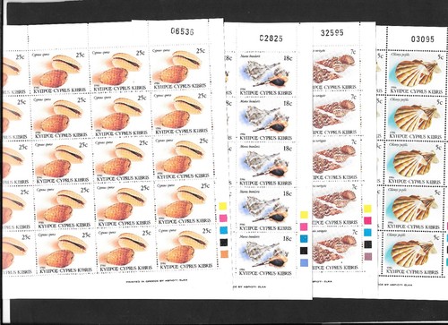 Zypern 1986 Muscheln Blätter 25 Sätze postfrisch ** - Bild 1 von 5