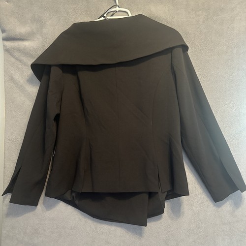 NWT Eloquii Double Breasted Blazer Suit Jacket Size 16 Black Career Shawl Collar - Picture 3 of 8