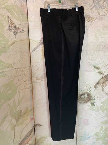 Lauren Ralph Lauren Mens Classic fit Tuxedo Dress Pants 34w/30 L Black Nos New - Picture 2 of 7