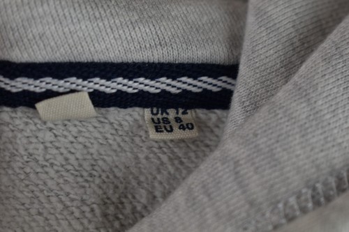 SUPERDRY Grey Hoodie size Uk 12 Womens Pullover Sportswear Jumper Active Track - Picture 5 of 9