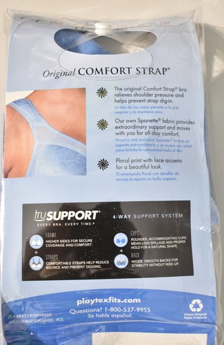 Sujetador Playtex Talla 38DD 18 Horas Original Confort Correa Azul Estilo 4693 - Imagen 3 de 9
