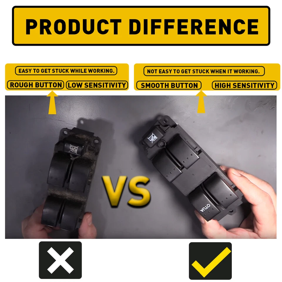 Interruptor maestro de ventana eléctrica lado del conductor delantero para 04-09 Mazda 3 2009 Mazda3 Sport Foto 3 de 4