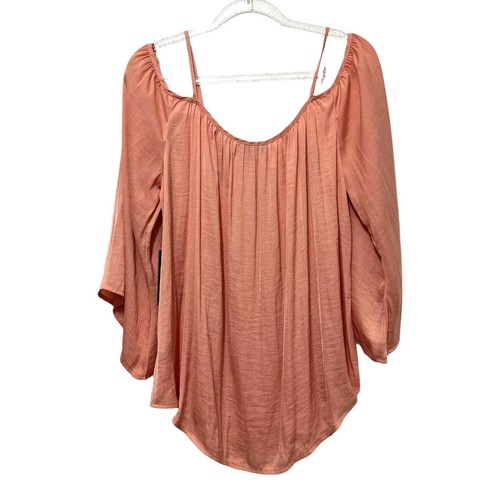 NEW Vince Camuto Cold Shoulder Blouse Size PS, Coral Dusk - Picture 2 of 7