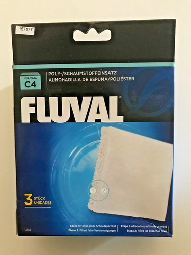 Fluval Hagen C4 3 pack Filter Poly / Polyester / Foam Pad 14010 - Picture 2 of 4