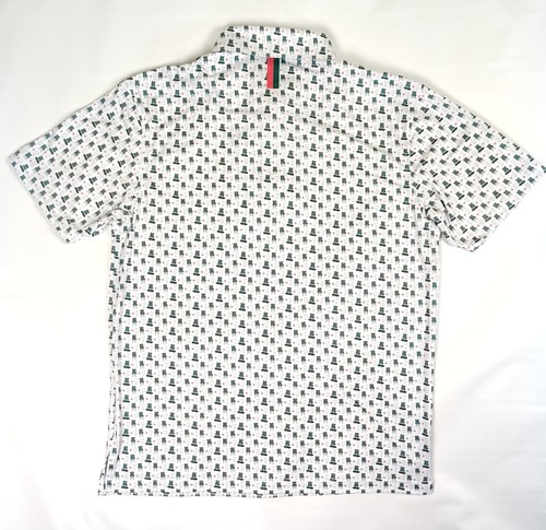 NWT Rhoback Polo Shirt M White All Over Golf Masters Azalea Collection Speedwalk - Picture 2 of 8