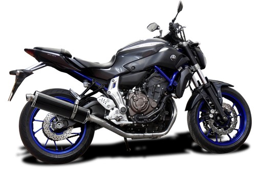 Yamaha FZ-07 MT-07 Delkevic Full 2-1 Exhaust 18" Carbon Fiber Oval Muffler 15-22 - Bild 3 von 4