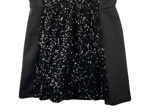 Vestido para mujer Forever 21+ talla 2X negro con lentejuelas sin mangas cuello en V y espalda - Imagen 5 de 9