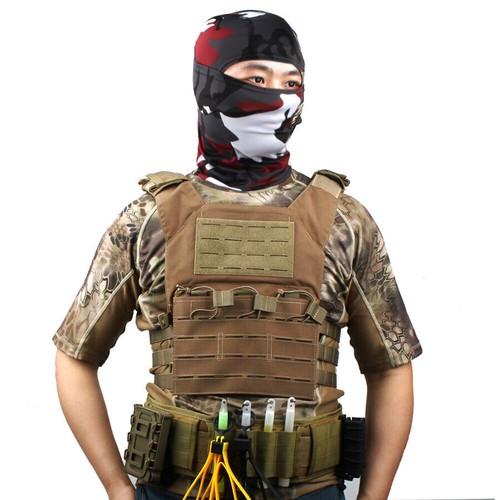 Máscara facial completa de caza táctica para hombres máscara facial de pasamontañas suave cubierta facial militar - Imagen 11 de 48