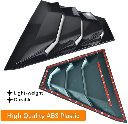 2PC Rear Side Window Louver Scoop Shade For Nissan Altima 2019-2023 Glossy Black - Picture 8 of 10