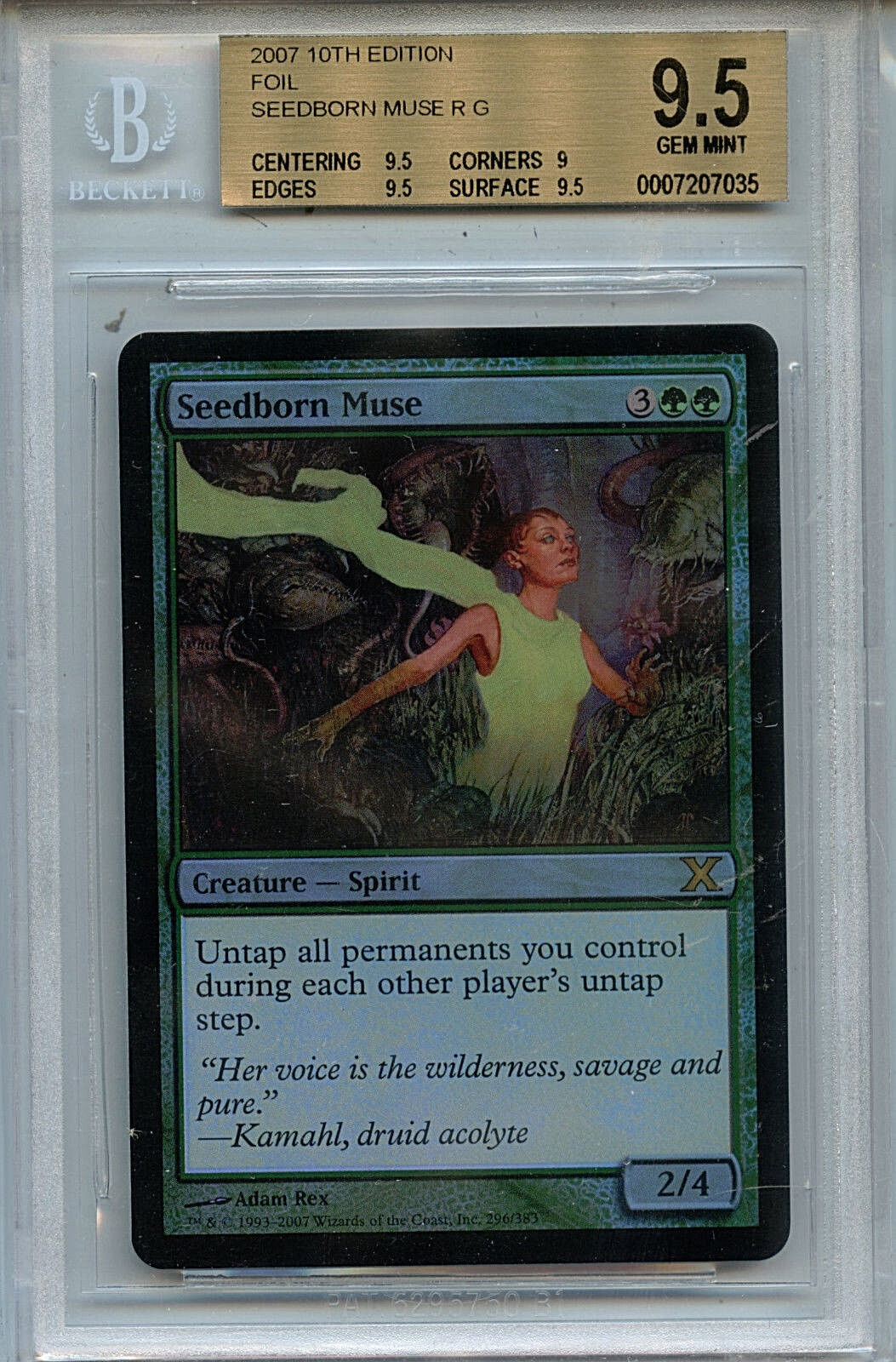 MTG Seedborn Muse BGS 9.5 Gem Mint 10th Edition Foil Card Amricons 7035 MTG Seedborn Muse BGS 9.5 Gem Mint 10th Edition Foil Card Amricons 7035