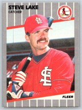 1989 Fleer #454 Steve Lake