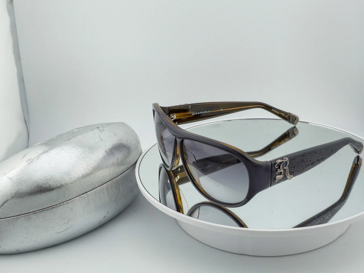 Rock & Republic Sunglasses Reddish Brown Predator Y2K Designer‎ SKULL Details rock republic sunglasses products for sale | eBay main image 2