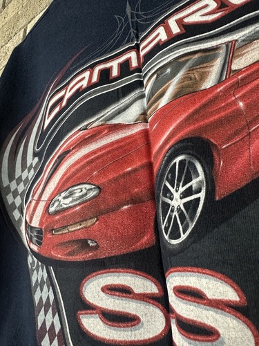 Vintage 90s 2000s Camaro SS Graphic T Shirt Sports Car Size Large Cotton Vtg - Picture 6 of 6