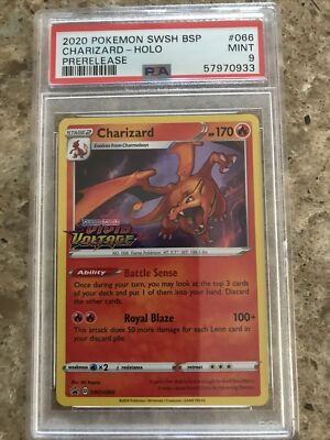 Pokemon PSA 9 Charizard Prerelease Holo Black Star Promo