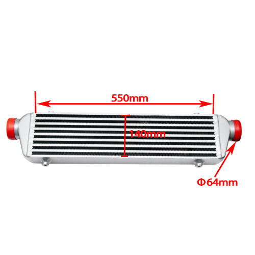 Universal 65mm Ladeluftkühler 550x140x65mm Für DIESEL TURBO FMIC TURBO Silber - Bild 3 von 12