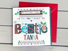 Bestie Christmas card, personalised special Christmas card, bestie, best friend