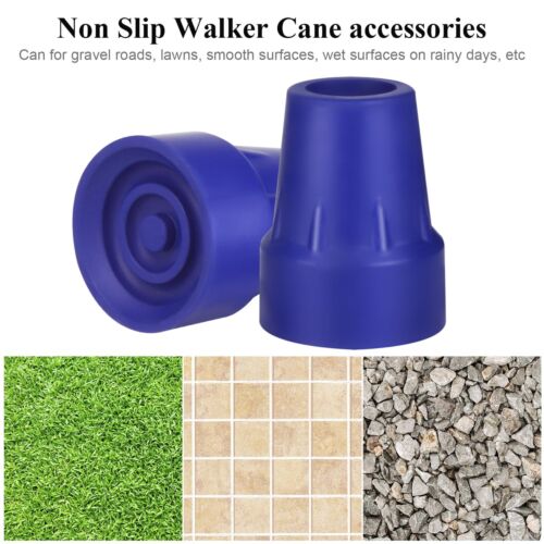 Crutch Tips Heavy Duty Replacement Rubber Cane,Hiking Walker Tips 3/4” Non-Sl... - Picture 5 of 7