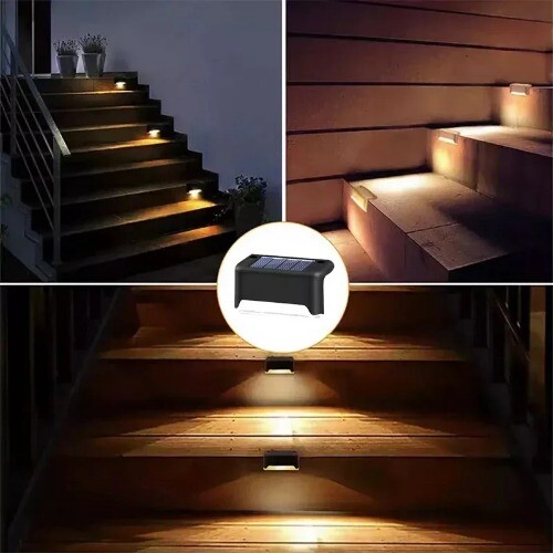 4/8/12Pcs Solar Deck Lights Outdoor LED Fence Lights Step Garden Decorate Lamp - Bild 8 von 21