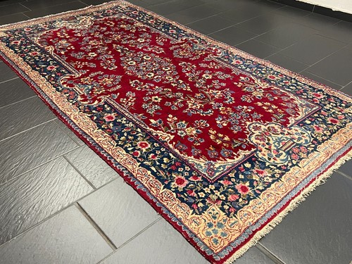 Eleganter Handgeknüpfter Orientteppich Kirman 280x150 cm carpet rug - Bild 7 von 23