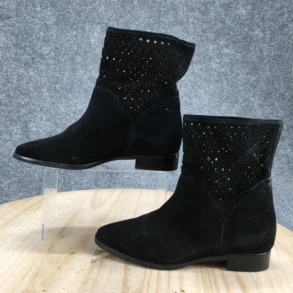 Michael Michael Kors Boots Womens 6.5 M Ankle Booties Casual Black Suede Pull On - Image 2 of 4