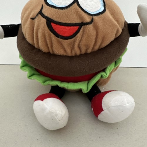 Steak-N-Shake Sizzle Burger Plush Stuffed Toy 2017 11" Tall - Picture 4 of 8