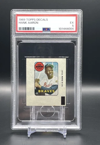 1969 Topps Decals Hank Aaron PSA EX-5 Atlanta Braves HOF
